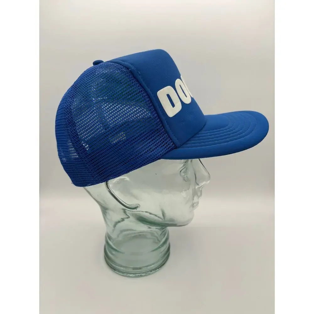 Vintage “Donna” Blue & White Adjustable Mesh Snap Back Trucker Hat OSFA